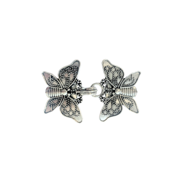 Vest-/Noorse Sluiting - Butterfly - Silver