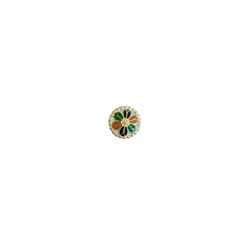 Knoop - Golden Flower - Orange/Brown/Green - 15mm