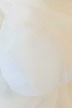 Brandvertragende Tule - 300cm - Silk White