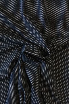 Viscose tricot  - Tiny White Dots on Navy