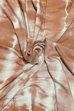 Viscose tricot - Tie Dye Lines - Terra