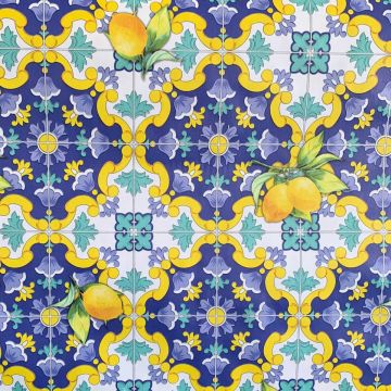 Tafelzeil - Mediterranean Tiles and Lemons
