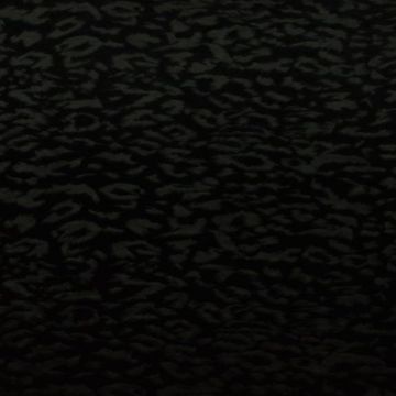 Lycra Velours Leopard - Black