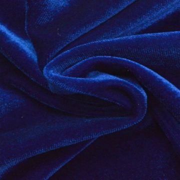 lycra fluweel / velours kobalt donker blauw