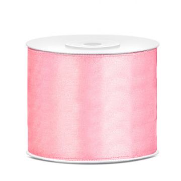 Budget Satijn Lint - Per Rol - 12mm - Licht Roze