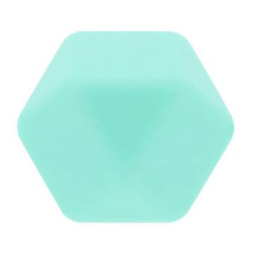 Opry Siliconen Kraal Hexagon 14mm - Mint