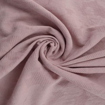 Cotton - Jacquard Roses - Vintage Pink