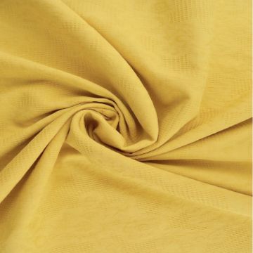 Cotton - Jacquard Roses - Soft Ochre Yellow
