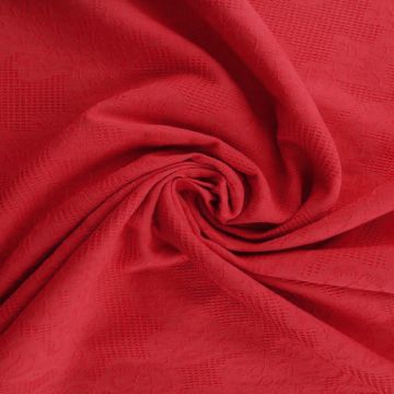 Cotton - Jacquard Roses - Red - 01