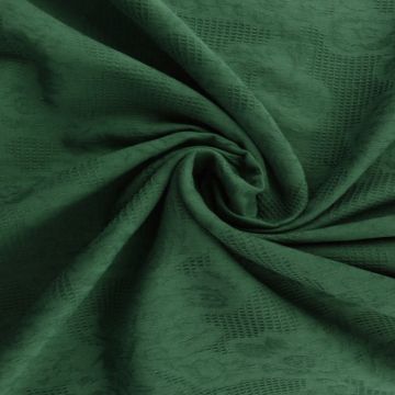 Cotton - Jacquard Roses - Dark Green