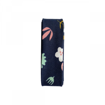 Biaisband - Flower and Leaves - Navy