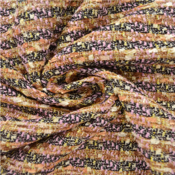 Mantelstof - Lilac/Orange/Brown and Gold Love Lines