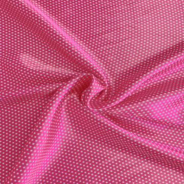 Satijn - Tiny White Dots on Hot Pink 