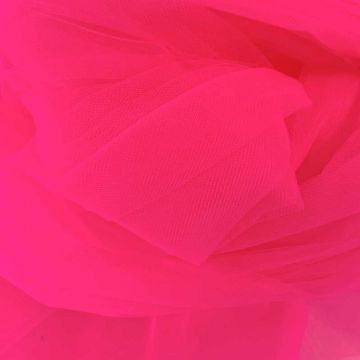 Brandvertragende Tule - 300cm - Neon Pink