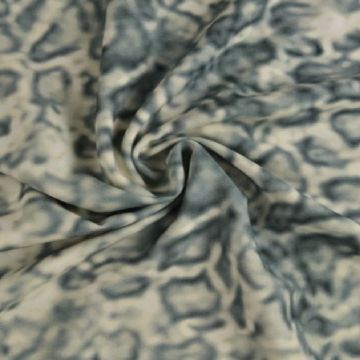 Viscose - Faded Grey/Creme Leopard