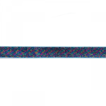 Smal Glitter Elastiek - Sparkle Multicolor - 15 mm