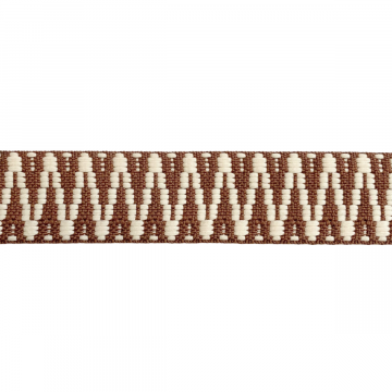 Luxe Tassenband-Ibiza Zigzag Brown